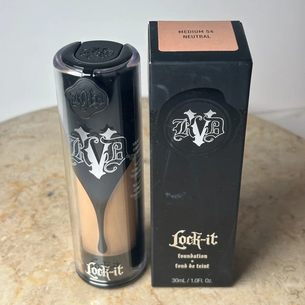 Kat Von D Lock-It Foundation 1oz Medium 54 Neutral Full Coverage Matte Liquid